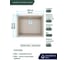 Кварцевая кухонная мойка Grandex AQUA COMFORT 56U BEIGE 500203 3