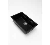 Кварцевая кухонная мойка Grandex AQUA COMFORT 73U BLACK METALIC 500305
