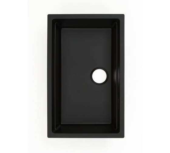 Кварцевая кухонная мойка Grandex AQUA COMFORT 73U BLACK METALIC 500305