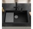 Кварцевая кухонная мойка Grandex AQUA COMFORT 73U BLACK METALIC 500305 6