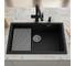 Кварцевая кухонная мойка Grandex AQUA COMFORT 73U BLACK METALIC 500305 8