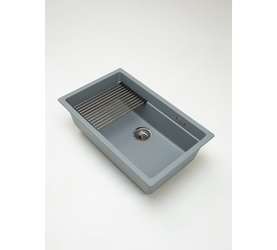 Кварцевая кухонная мойка Grandex AQUA COMFORT 73U CONCRETE 500302