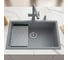 Кварцевая кухонная мойка Grandex AQUA COMFORT 73U CONCRETE 500302 6