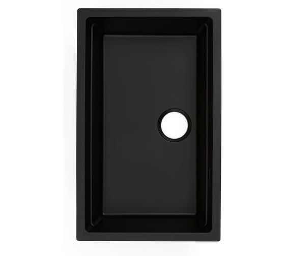 Кварцевая кухонная мойка Grandex AQUA COMFORT 73U CARBON 500304