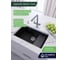 Кварцевая кухонная мойка Grandex AQUA COMFORT 73U CARBON 500304 6