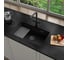 Кварцевая кухонная мойка Grandex AQUA COMFORT 73U CARBON 500304 11