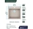 Кварцевая кухонная мойка Grandex AQUA COMFORT 51F BEIGE 500403 3