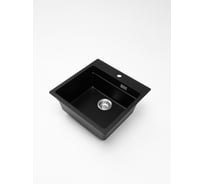 Кварцевая кухонная мойка Grandex AQUA COMFORT 51F BLACK METALIC 500405