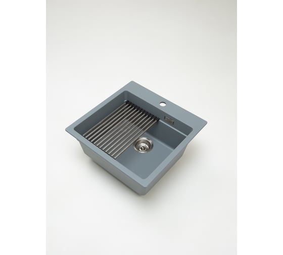 Кварцевая кухонная мойка Grandex AQUA COMFORT 51F CONCRETE 500402