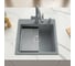 Кварцевая кухонная мойка Grandex AQUA COMFORT 51F CONCRETE 500402 16