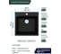 Кварцевая кухонная мойка Grandex AQUA COMFORT 51F CARBON 500404 5