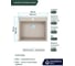 Кварцевая кухонная мойка Grandex AQUA COMFORT 60F BEIGE 500503 3