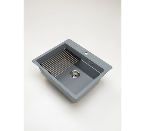 Кварцевая кухонная мойка Grandex AQUA COMFORT 60F CONCRETE 500502