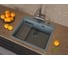 Кварцевая кухонная мойка Grandex AQUA COMFORT 60F CONCRETE 500502 5