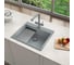 Кварцевая кухонная мойка Grandex AQUA COMFORT 60F CONCRETE 500502 11