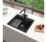 Кварцевая кухонная мойка Grandex AQUA COMFORT 60F BLACK METALIC 500505 13