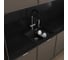 Кварцевая кухонная мойка Grandex AQUA COMFORT 60F BLACK METALIC 500505 14