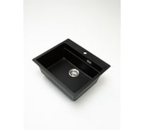 Кварцевая кухонная мойка Grandex AQUA COMFORT 60F CARBON 500504