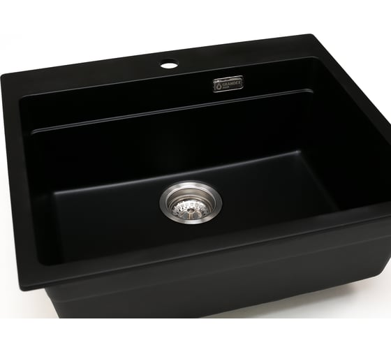 Кварцевая кухонная мойка Grandex AQUA COMFORT 60F CARBON 500504