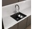 Кварцевая кухонная мойка Grandex AQUA COMFORT 60F CARBON 500504 13