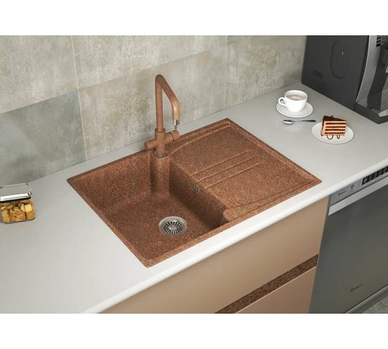 Кухонная мойка GreenStone GRS-40s цвет: терракотовый GRS-40s-307