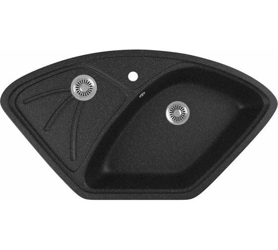 Кухонная мойка GreenStone GRS-10E цвет: черный GRS-10E-308 1