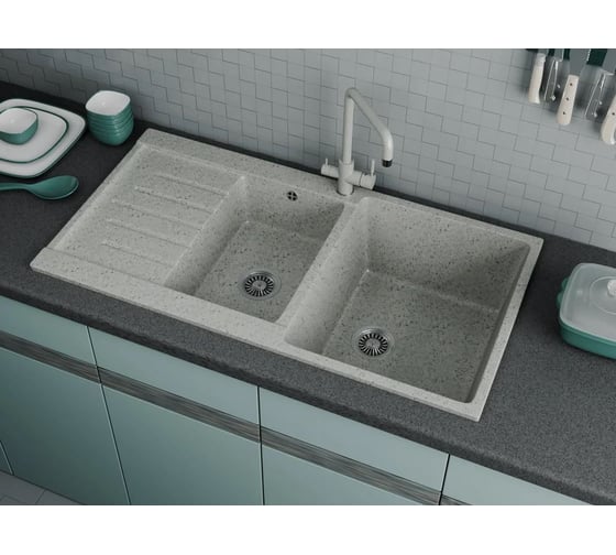 Кухонная мойка GreenStone GRS-98k цвет: серый GRS-98k-310