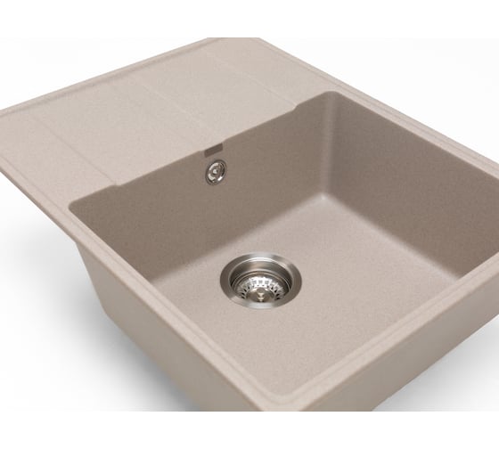 Кварцевая кухонная мойка Grandex AQUA TOPLINE 65F BEIGE 600313
