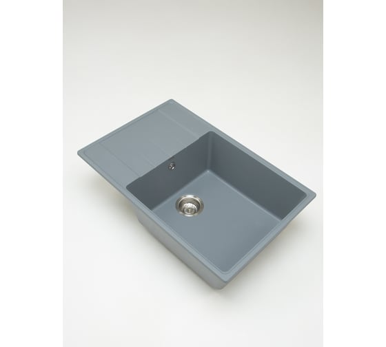 Кварцевая кухонная мойка Grandex AQUA TOPLINE 76F CONCRETE 600212