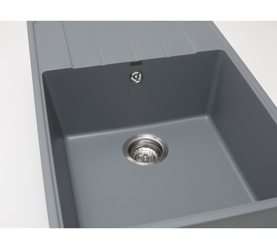 Кварцевая кухонная мойка Grandex AQUA TOPLINE 76F CONCRETE 600212
