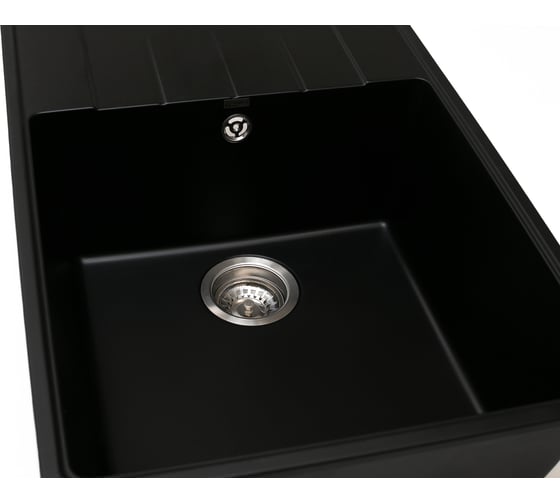 Кварцевая кухонная мойка Grandex AQUA TOPLINE 76F CARBON 600214