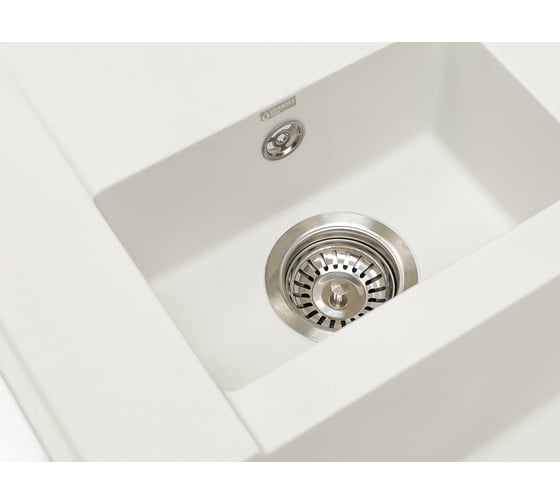 Кварцевая кухонная мойка Grandex AQUA TOPLINE 78F ARCTIC 600111