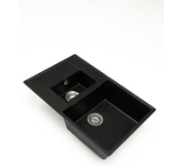 Кварцевая кухонная мойка Grandex AQUA TOPLINE 78F CARBON 600114