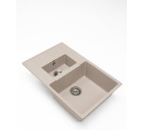Кварцевая кухонная мойка Grandex AQUA TOPLINE 78F BEIGE 600113