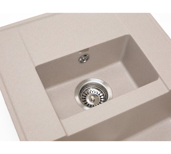 Кварцевая кухонная мойка Grandex AQUA TOPLINE 78F BEIGE 600113