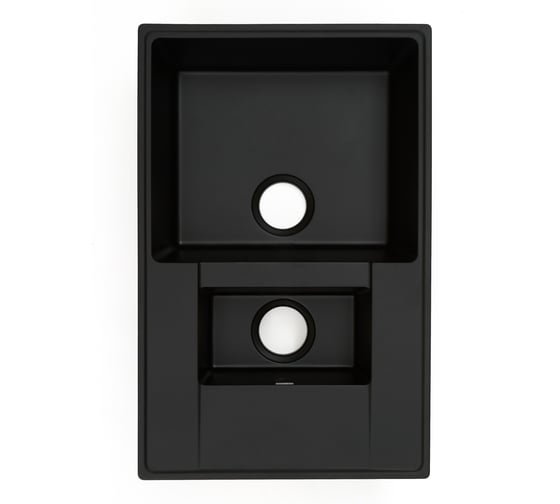 Кварцевая кухонная мойка Grandex AQUA TOPLINE 78F BLACK METALIC 600115