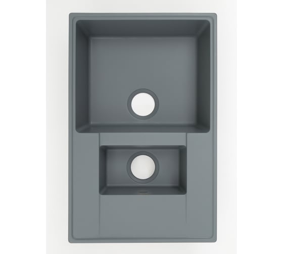 Кварцевая кухонная мойка Grandex AQUA TOPLINE 78F CONCRETE 600112