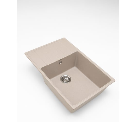Кварцевая кухонная мойка Grandex AQUA TOPLINE 76F BEIGE 600213