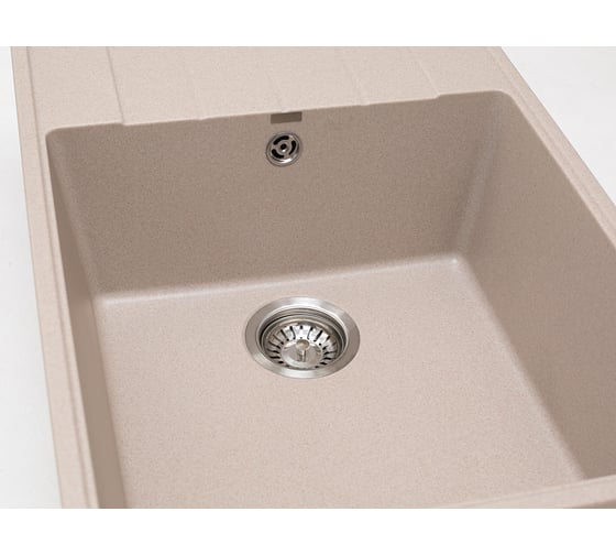 Кварцевая кухонная мойка Grandex AQUA TOPLINE 76F BEIGE 600213