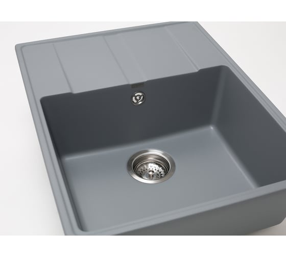 Кварцевая кухонная мойка Grandex AQUA TOPLINE 65F CONCRETE 600312