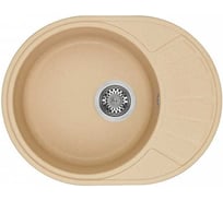 Мойка для кухни AQUATON Чезана круглая, с крылом, латте 1A711232CS260