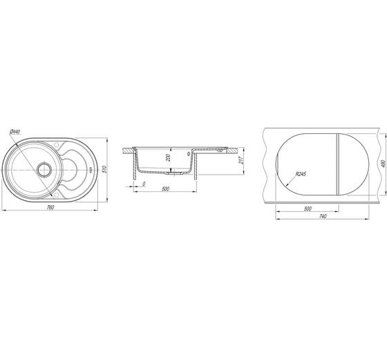 Мойка Florentina Родос 760 шампань FS 20.140.D0760.202