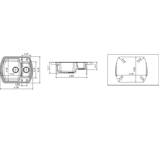 Мойка Florentina Нире 630 К шампань FS 20.220.D0630.202