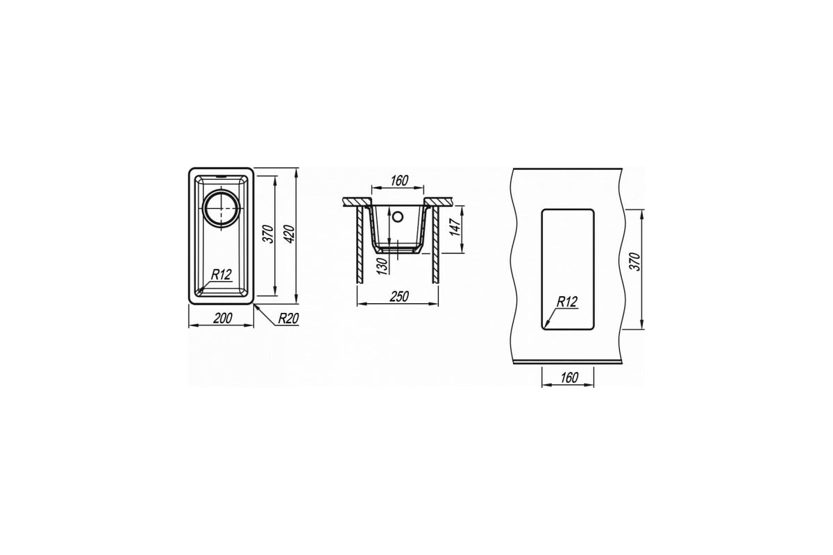 Мойка Florentina Вега 160 бежевый FG 22.300.00160.104 - выгодная цена ...