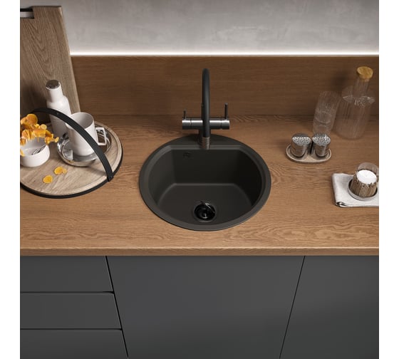 Кухонная мойка Reflexion home Reflexion Start черный RX0844BL