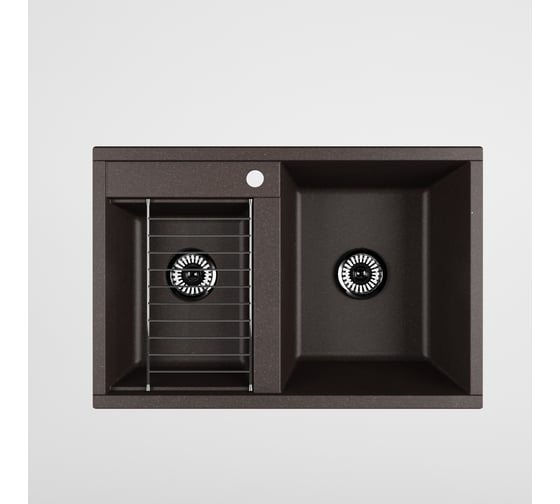 Мойка для кухни AQUATON Делия 78 DBL 2 чаши кофе 1A723132DE280