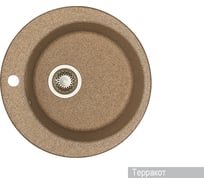 Мойка для кухни AQUATON Иверия круглая терракотовая 1A711032IV270