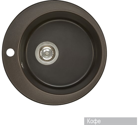 Мойка для кухни AQUATON Иверия круглая кофе 1A711032IV280