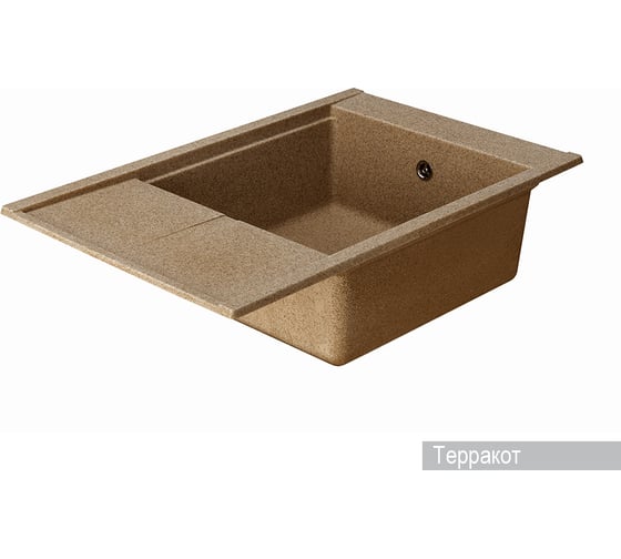 Мойка для кухни AQUATON Делия 78 прямоугольная с крылом терракотовая 1A715132DE270