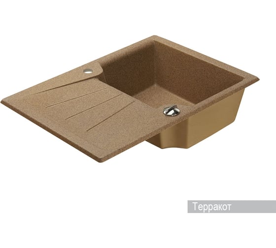 Мойка для кухни AQUATON Монца прямоугольная с крылом терракотовая 1A716032MC270